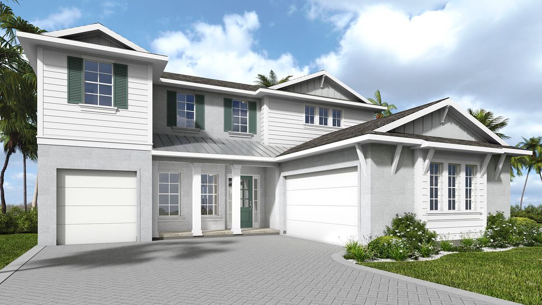 Representative exterior photo of a completed home built from the 3301F by Perry Homes in Glynlea Country Club 60', Port St. Lucie, FL (Image 2).
