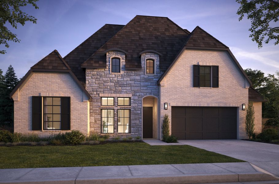 Representative exterior photo of a completed home built from the Ashland III by Southgate Homes in Windsong Ranch 71' Series, Prosper, TX (Image 19).
