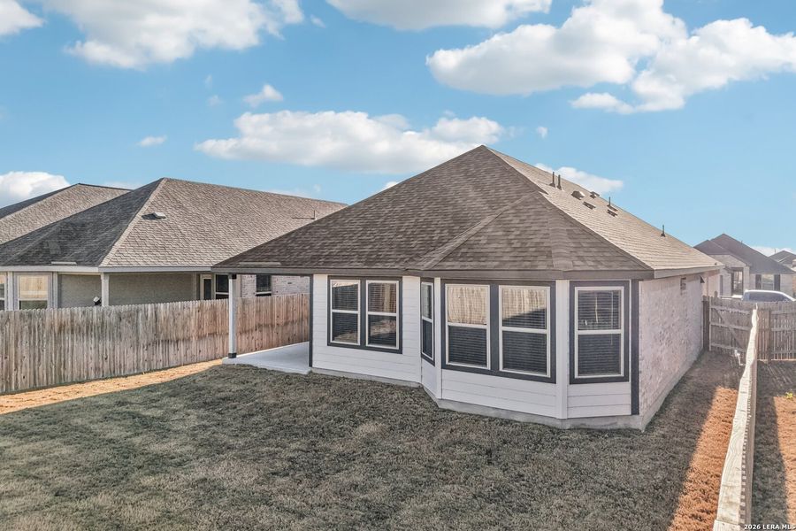 Exterior details and patio area of a home in Kallison Ranch, San Antonio (Image 4). Exterior details and patio area of a home in Kallison Ranch, San Antonio (Image 4).