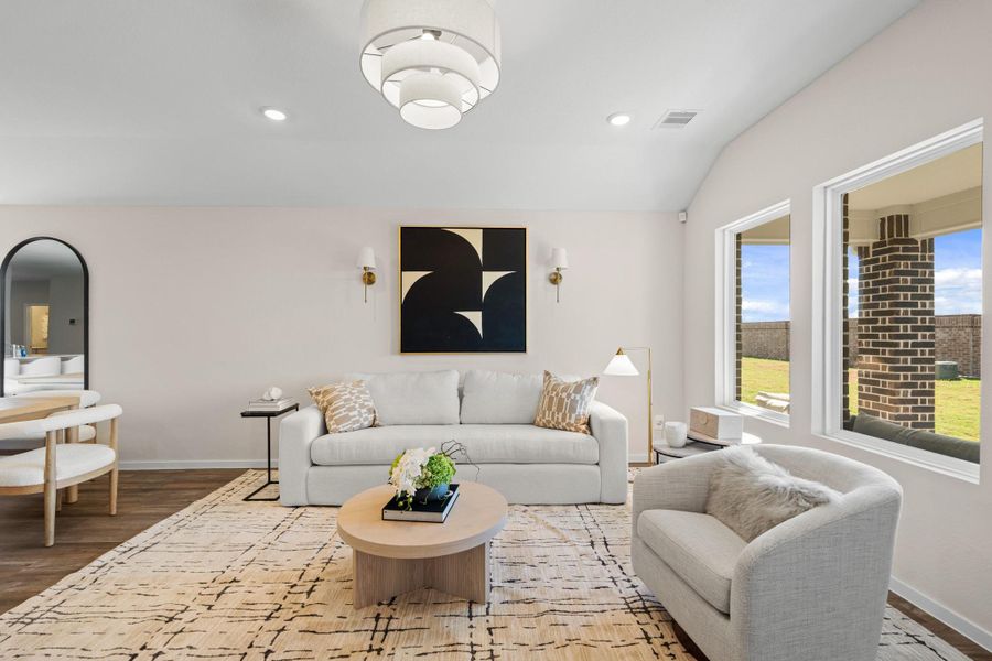 Furnished interior view inside a new home in River Ranch Meadows, Dayton (Image 10). Furnished interior view inside a new home in River Ranch Meadows, Dayton (Image 10).
