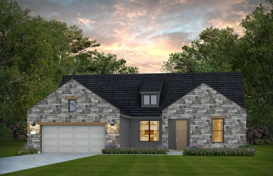 Representative exterior photo of a completed home built from the Stellar by Del Webb in Del Webb Sugar Land at Ryehill, Rosenberg, TX (Image 11).