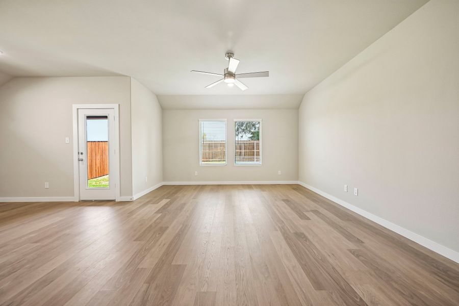 Living Room in the Harrison home plan by Trophy Signature Homes