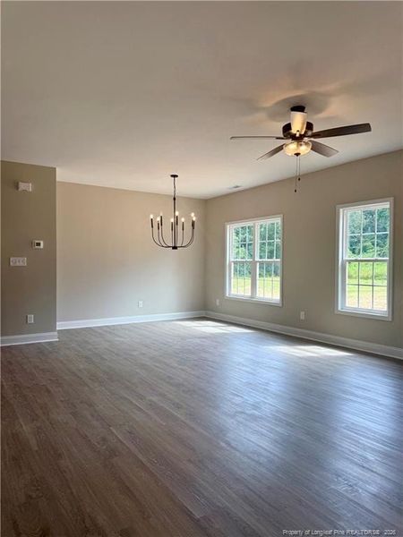 Living room and Dining room