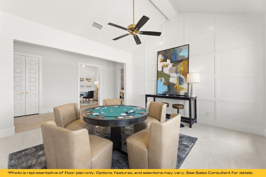 Representative furnished interior of a home built from the St Lucia by Stonefield Homes in Heath Golf and Yacht: Elegante' Series, Heath (Image 7).