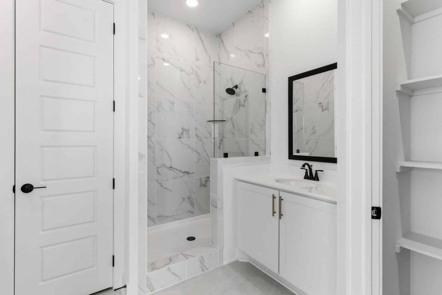 Furnished interior view inside a new home in Centero at Stone Oak, San Antonio (Image 6).