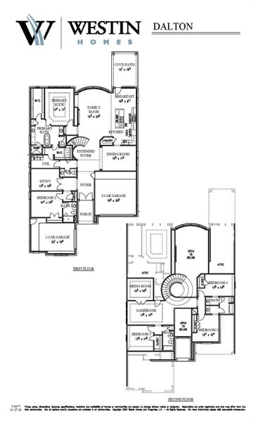 2D floor plan layout of this home in Sienna, Missouri City, TX (Image 3).
