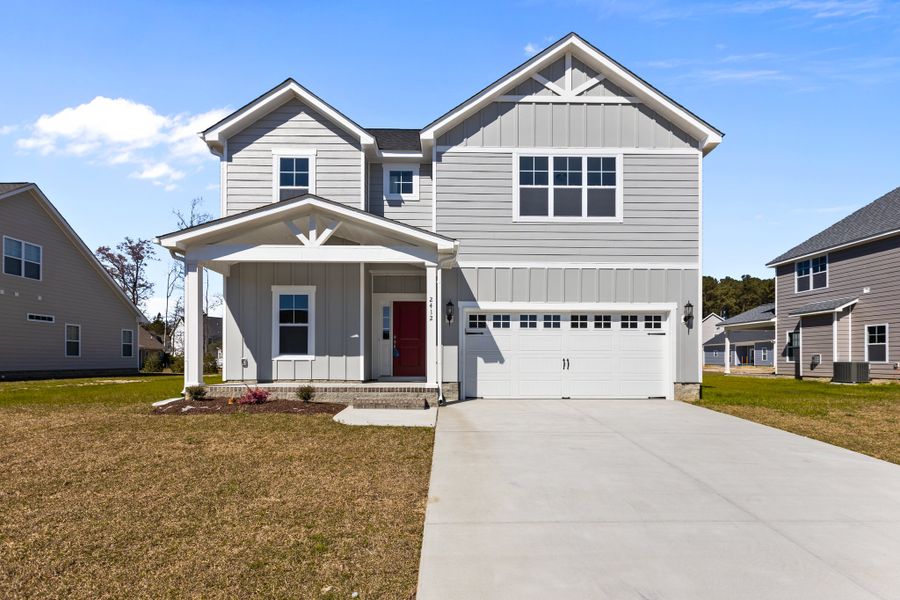 Representative exterior photo of a completed home built from the Turner by Bill Clark Homes in Davenport Farms, Winterville, NC (Image 21). Representative exterior photo of a completed home built from the Turner by Bill Clark Homes in Davenport Farms, Winterville, NC (Image 21).
