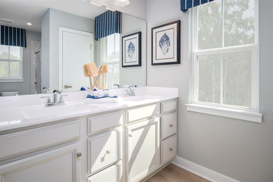 Representative furnished interior of a home built from the Odessa by Ryan Homes in Cedarside Townhomes at Dry Creek, Goodlettsville (Image 12).