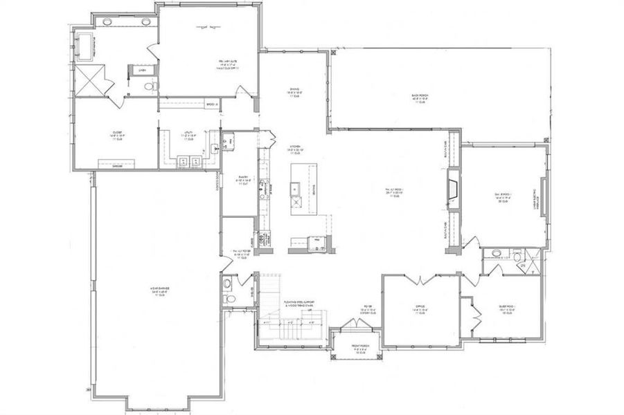 2D floor plan layout of this home in , Milton, GA (Image 3).