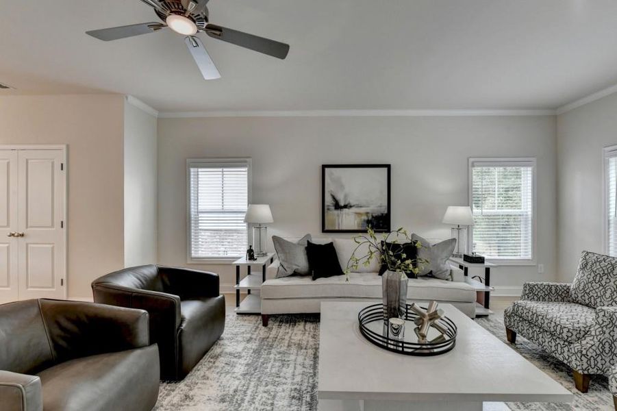 Furnished interior view inside a new home in Magnolia Grove, Mableton (Image 57). Furnished interior view inside a new home in Magnolia Grove, Mableton (Image 57).