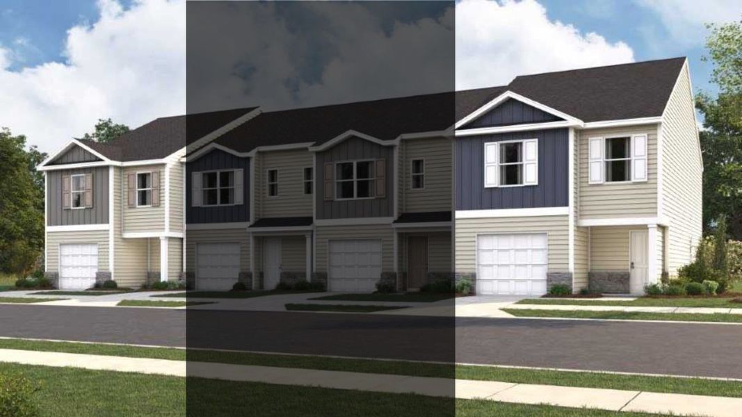 Representative exterior photo of a completed home built from the Mitchell Townhome by D.R. Horton in Owensby Farms Townhomes, Dayton, TN (Image 24).