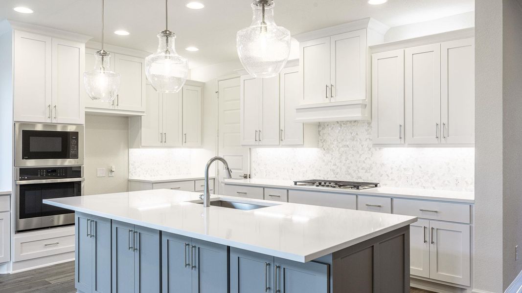 Furnished interior view inside a new home in Wolf Ranch 56', Georgetown (Image 6).