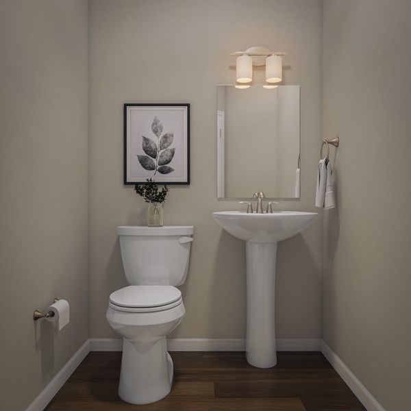 Representative furnished interior of a home built from the Spyglass by Tri Pointe Homes in Flora, Hutto (Image 27).