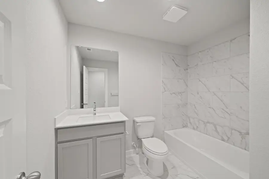 Furnished interior view inside a new home in Grand Oaks Village, Houston (Image 7). Furnished interior view inside a new home in Grand Oaks Village, Houston (Image 7).