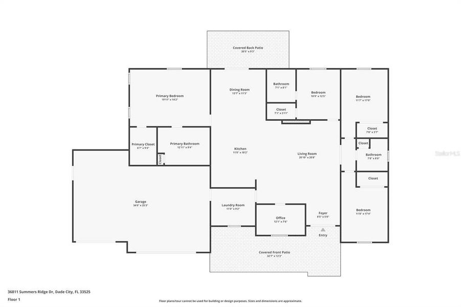 2D floor plan layout of this home in , Dade City, FL (Image 5). 2D floor plan layout of this home in , Dade City, FL (Image 5).