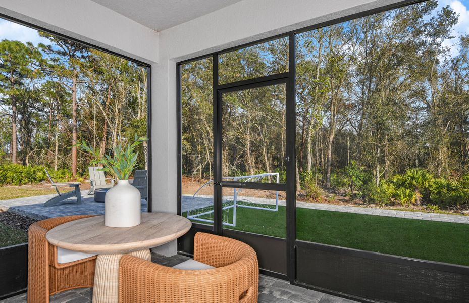 Exterior details and patio area of a home in Vida's Way, Wesley Chapel (Image 3).