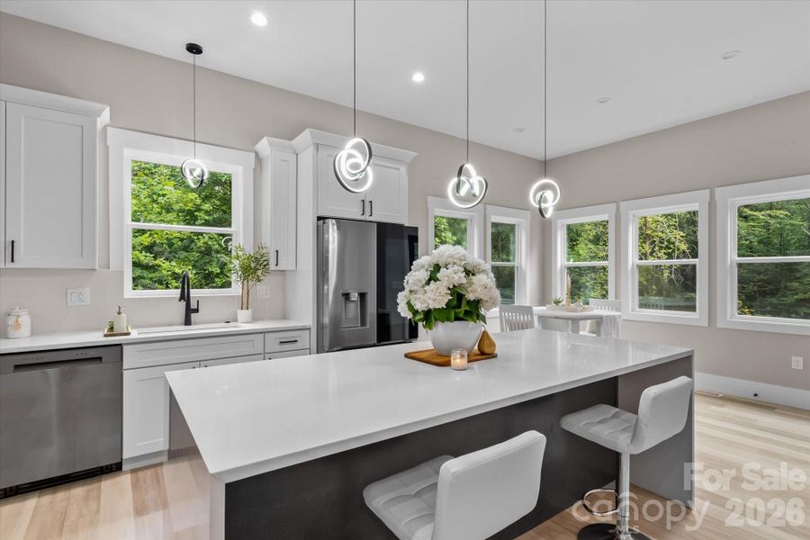 Furnished interior view inside a new home in , Iron Station (Image 38).