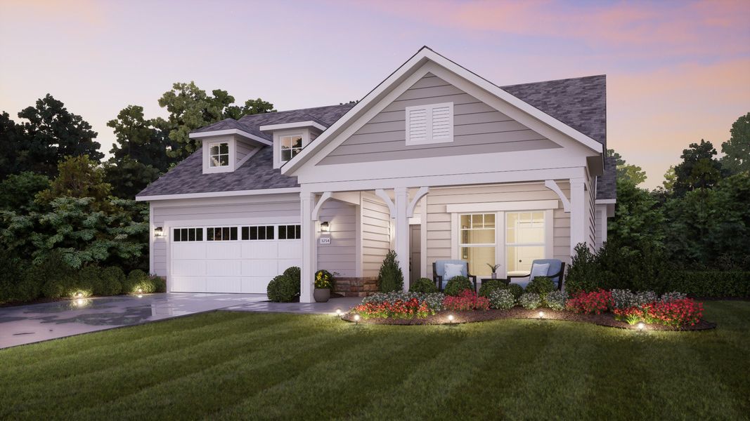 Representative exterior photo of a completed home built from the Portico by Epcon Communities in The Courtyards at Stewarts Creek, Smyrna, TN (Image 28).