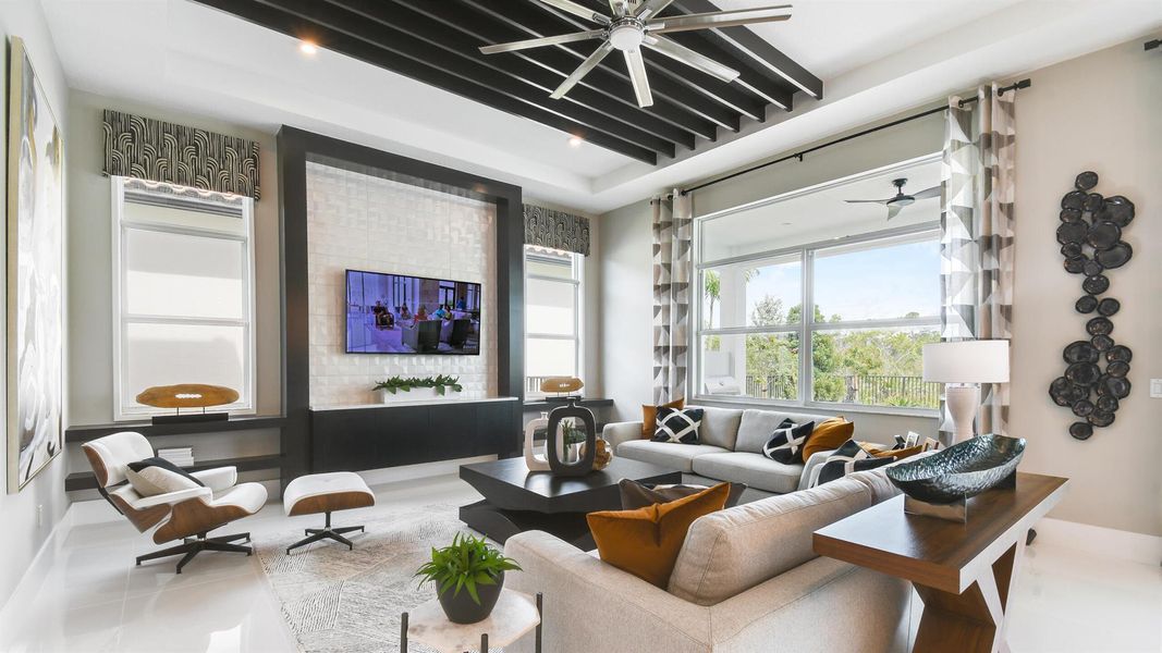Furnished interior view inside a new home in Mosaic, Port St. Lucie (Image 35).