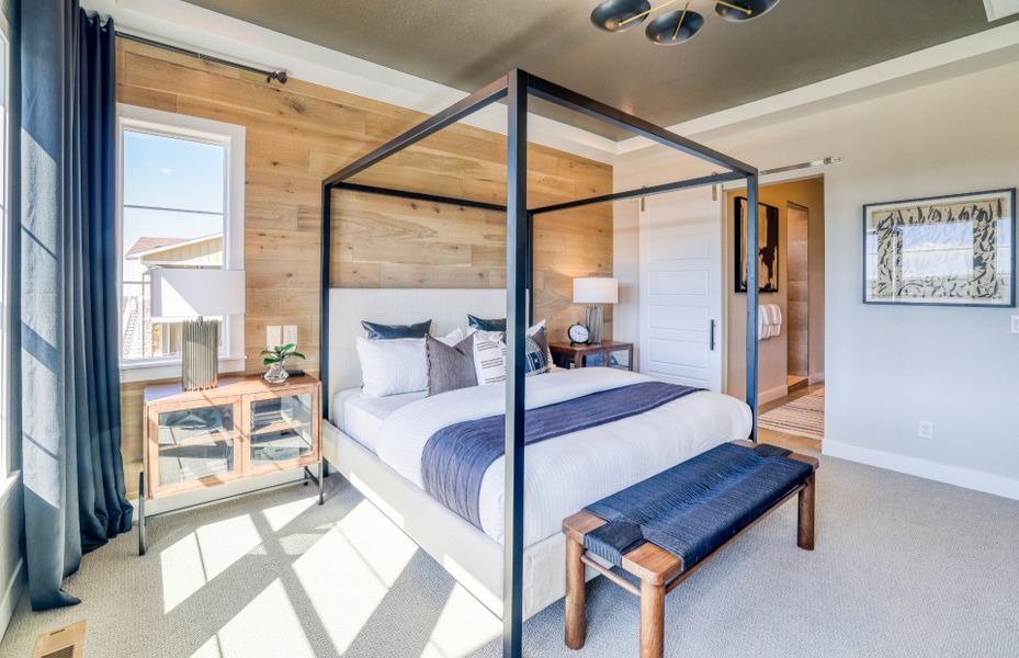 Furnished interior view inside a new home in Hilltop at Inspiration, Aurora (Image 16).