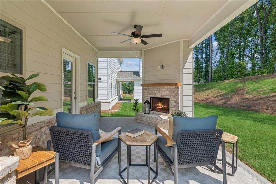 Exterior details and patio area of a home in , Flowery Branch (Image 31).