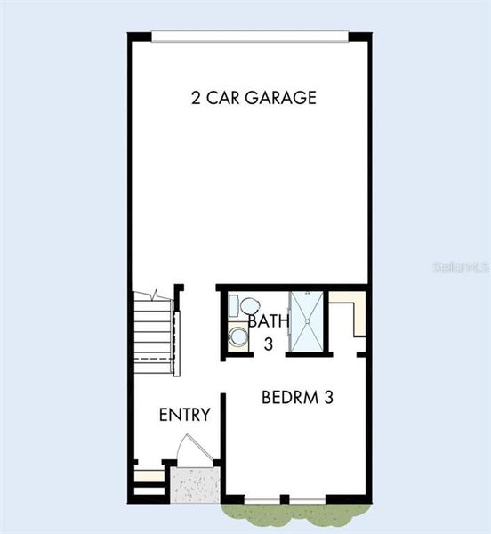2D floor plan layout of this home in Towns at Union, St. Petersburg, FL (Image 3). 2D floor plan layout of this home in Towns at Union, St. Petersburg, FL (Image 3).