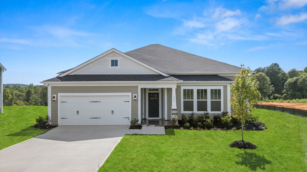 Representative exterior photo of a completed home built from the Wakefield by DRB Homes in Wells Crossing, Seneca, SC (Image 22).
