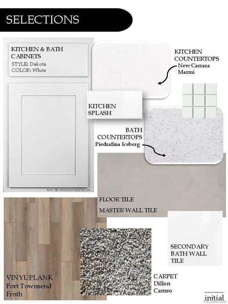 INTERIOR FINISH SELECTIONS