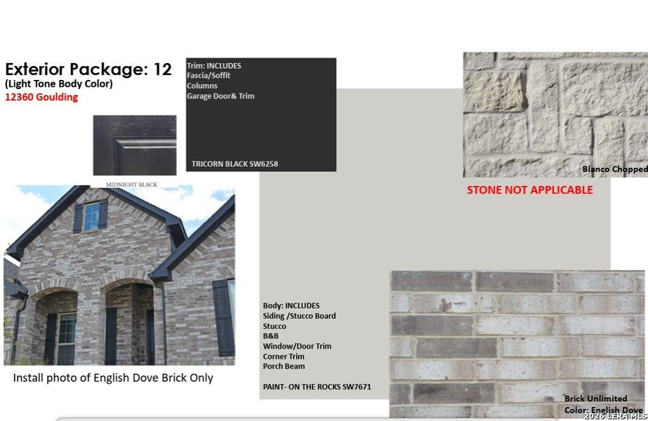 Sample of building materials used in homes in Davis Ranch, San Antonio (Image 3).