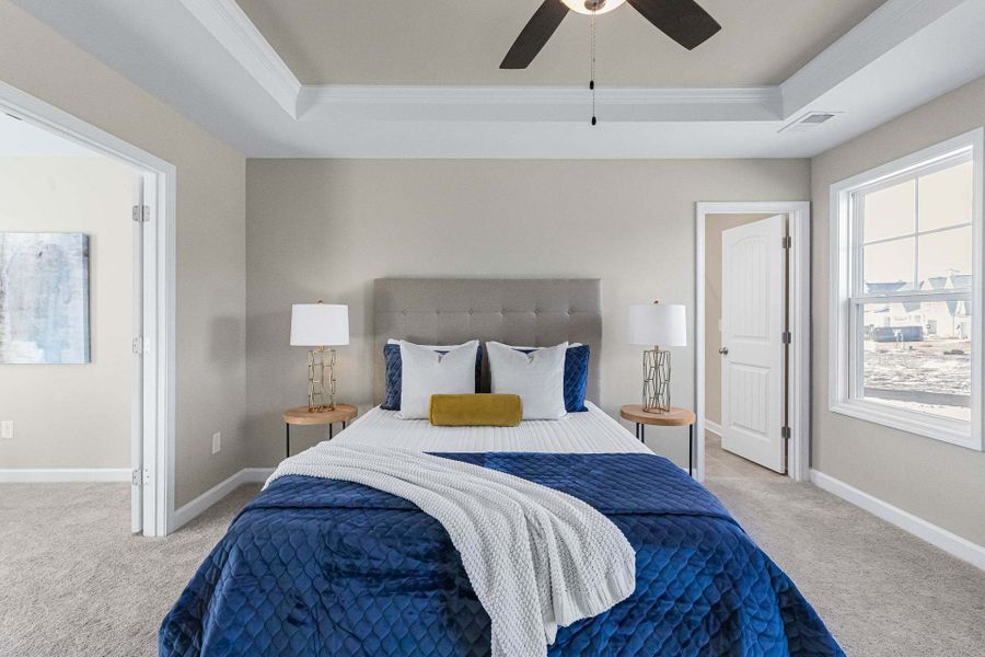 Representative furnished interior of a home built from the Aberdeen by Caviness & Cates Communities in Bartlett Manor, Youngsville (Image 159).