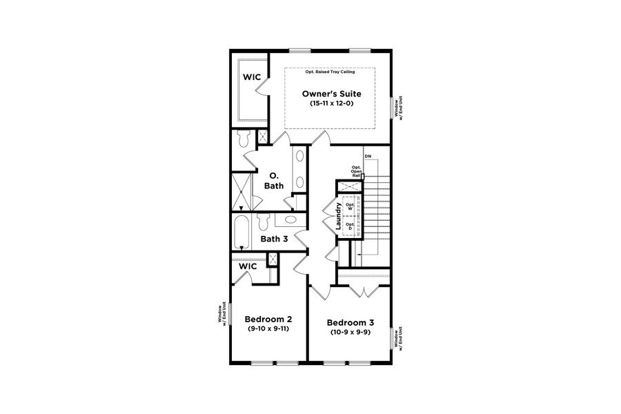 2D floor plan layout for the Lianna by DRB Homes in The Eighteen, Atlanta, GA (Image 17).