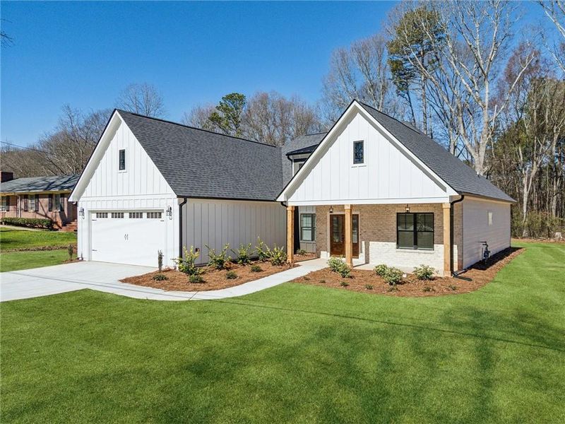 Front exterior of a new home in , Clarkesville, GA, highlighting curb appeal (Image 2). Front exterior of a new home in , Clarkesville, GA, highlighting curb appeal (Image 2).