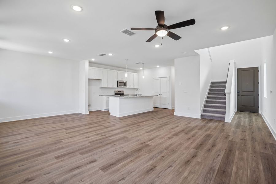 Spacious, unfurnished interior of a new home in Freedom at Anthem, Kyle (Image 9). Spacious, unfurnished interior of a new home in Freedom at Anthem, Kyle (Image 9).