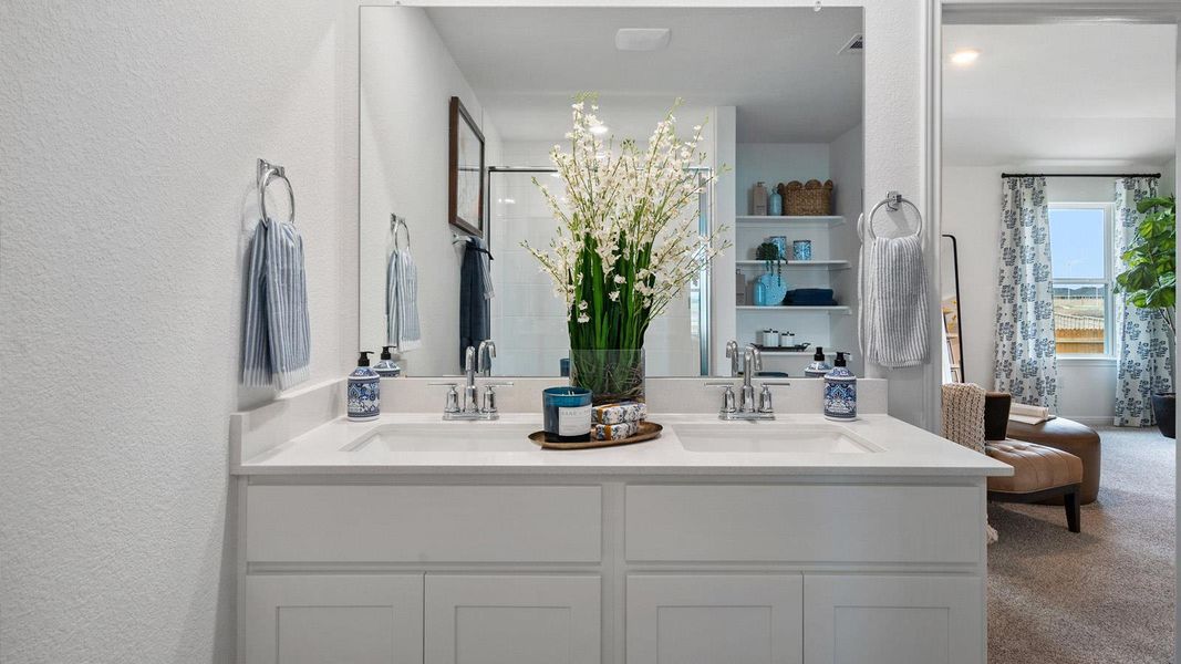 Furnished interior view inside a new home in Monarch Ranch, Manor (Image 9). Furnished interior view inside a new home in Monarch Ranch, Manor (Image 9).