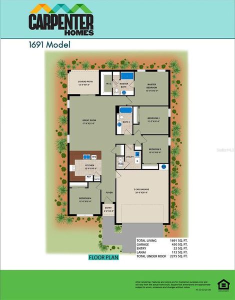 2D floor plan layout of this home in , Port Charlotte, FL (Image 2).