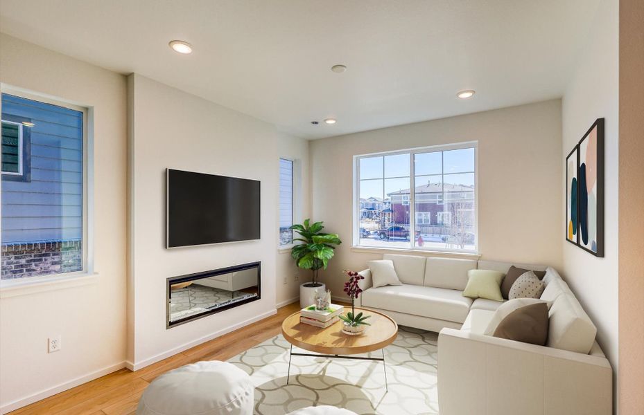 Representative furnished interior of a home built from the Blake by Pulte Homes in Strata, Dacono (Image 4).