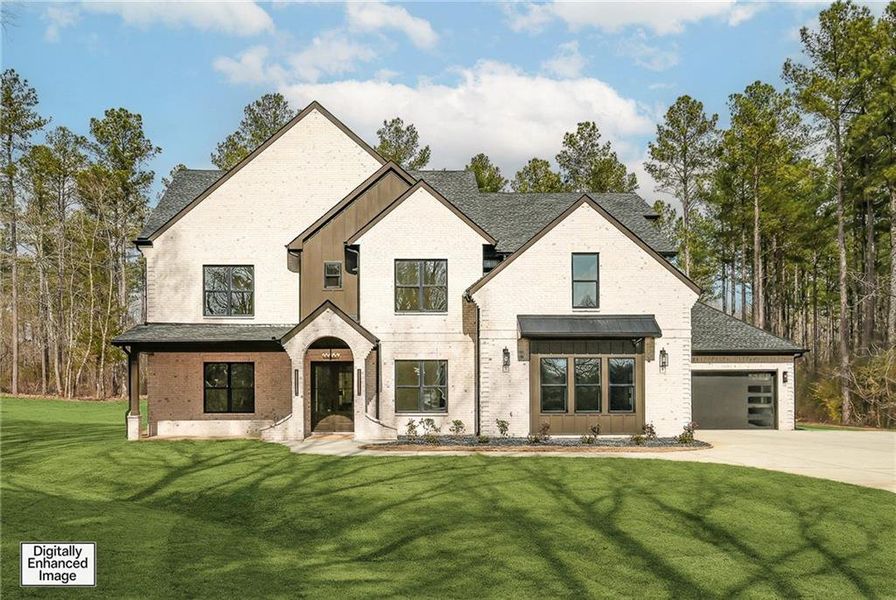 Front exterior of a new home in , Monroe, GA, highlighting curb appeal (Image 25).