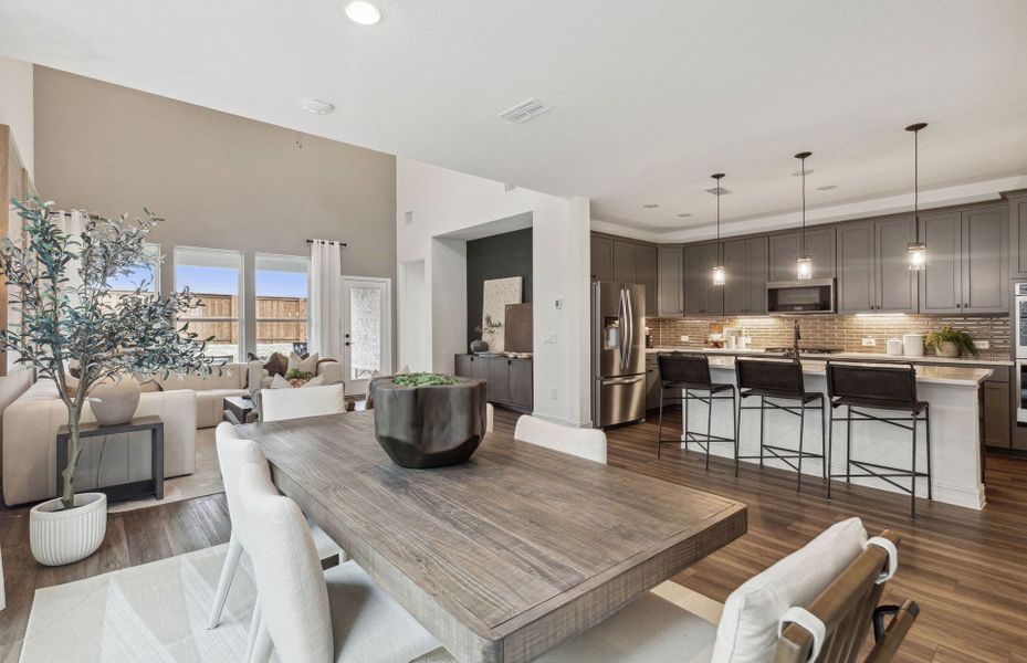 View of kitchen from dining area