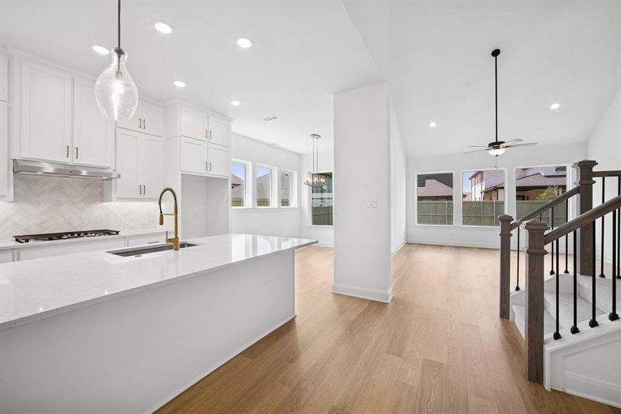 Furnished interior view inside a new home in Pecan Square - Gardens, Northlake (Image 14). Furnished interior view inside a new home in Pecan Square - Gardens, Northlake (Image 14).