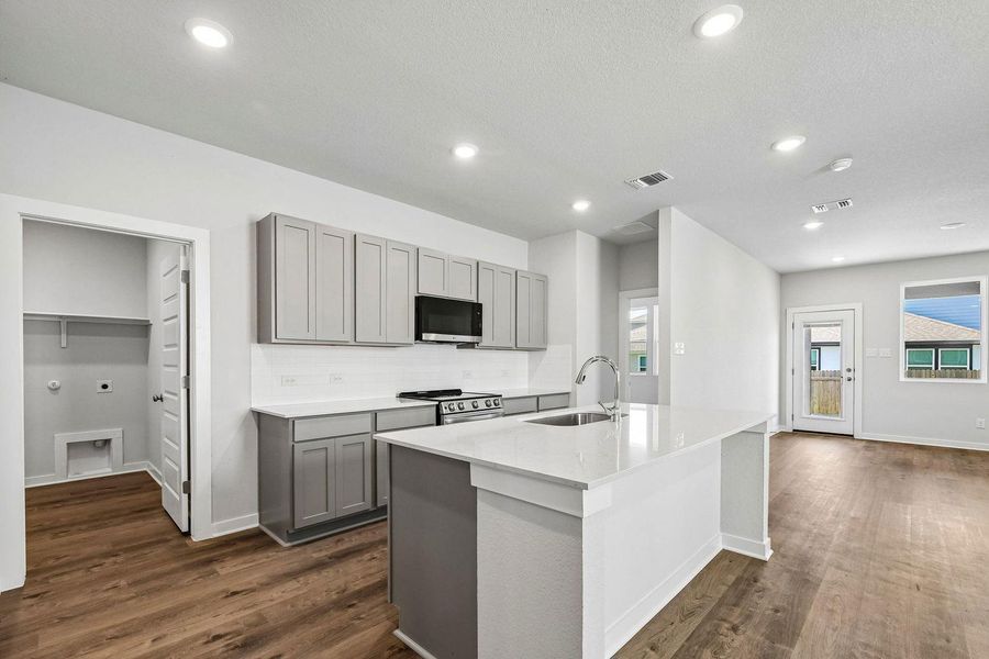 Furnished interior view inside a new home in Eastwood at Sonterra, Jarrell (Image 14). Furnished interior view inside a new home in Eastwood at Sonterra, Jarrell (Image 14).