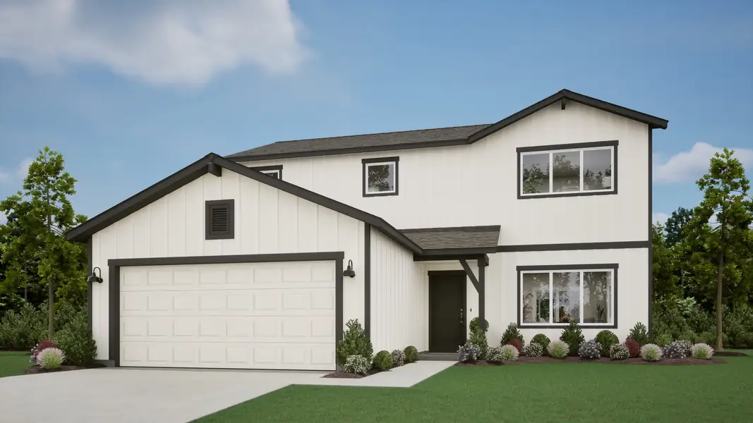 Representative exterior photo of a completed home built from the Metolius by MonteVista Homes in Feather Ridge, Redmond, OR (Image 5).