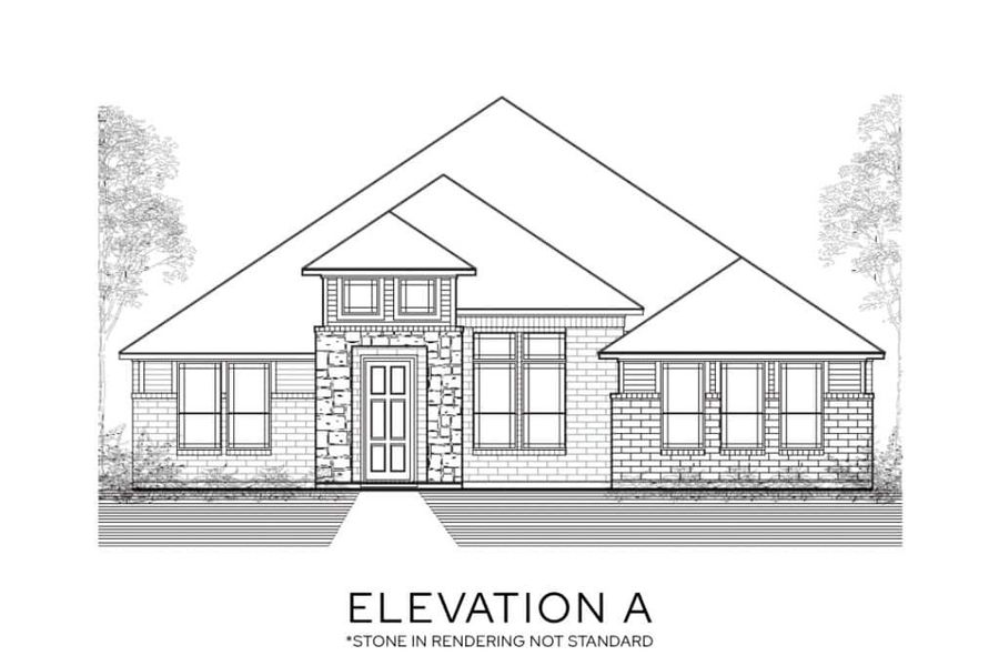 Representative rendering of the exterior for the The Seguin by Lillian Custom Homes (Image 3).