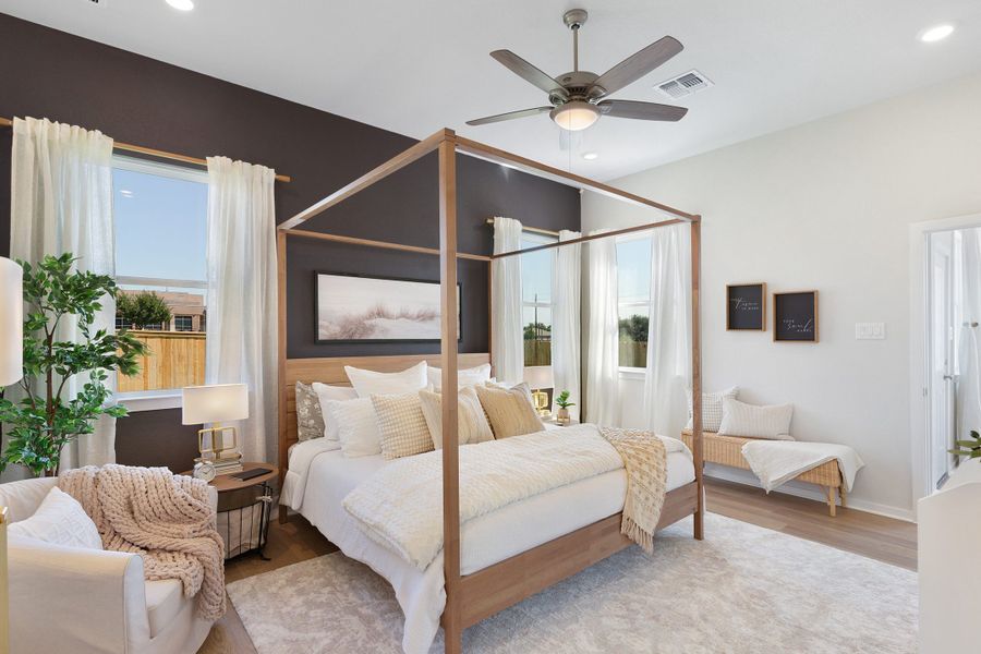 Representative furnished interior of a home built from the Windsor – 45′ Lot by Chesmar Homes in Bridgeland, Cypress (Image 8).