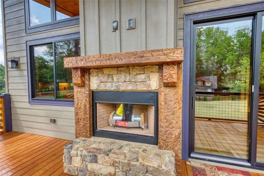 Exterior details and patio area of a home in , Blue Ridge (Image 28).