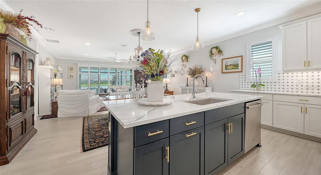 Furnished interior view inside a new home in LakeHouse Cove at Waterside, Sarasota (Image 10). Furnished interior view inside a new home in LakeHouse Cove at Waterside, Sarasota (Image 10).