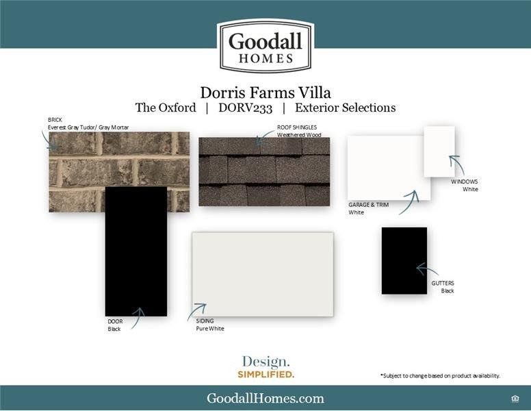 Sample of building materials used in homes in Dorris Farm at Willow Springs, White House (Image 39). Sample of building materials used in homes in Dorris Farm at Willow Springs, White House (Image 39).