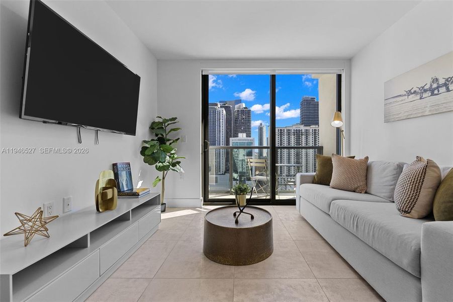Furnished interior view inside a new home in , Miami (Image 27).
