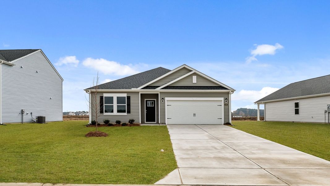 Front exterior of a new home in East Ridge, Ayden, NC, highlighting curb appeal (Image 19).
