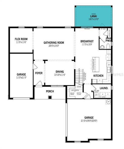 Pensacola Floorplan - First Floor