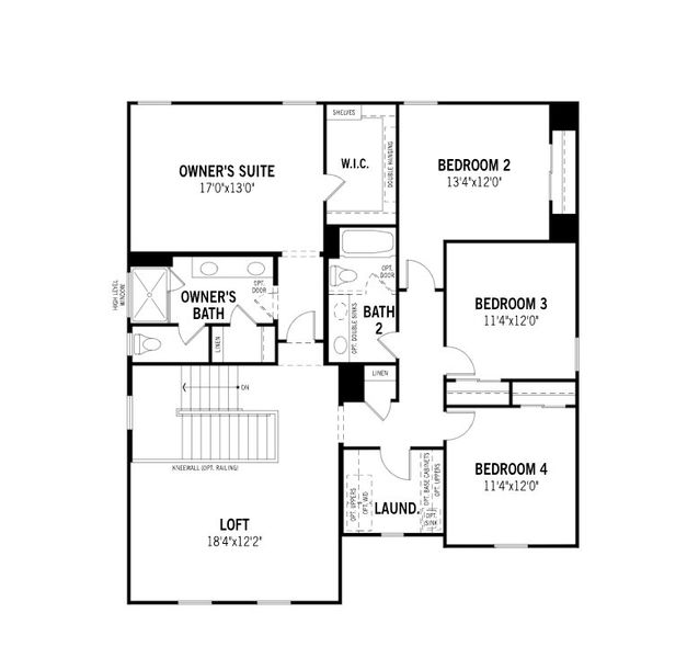 2D floor plan layout of this home in Pinnacle at San Tan Heights, San Tan Valley, AZ (Image 1).
